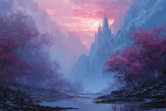 digitally paint fantasy landscape