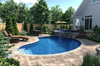 do backyard landscape design garden pool