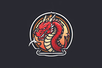 design a powerful dragon logo for your brand