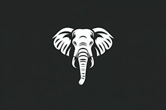 professional elephant logo design  minimalist  custom
