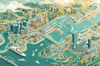 create vector map illustration for your business