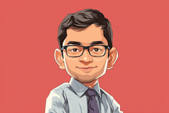 draw retro vintage cartoon character illustration