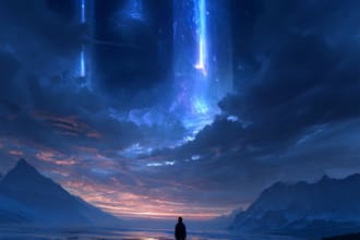 draw high quality space art and futuristic space scenes