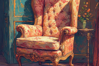 create chair oil painting of you idea