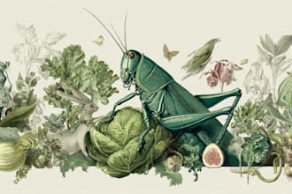 draw scientific animals, plants or encyclopedia book illustrations