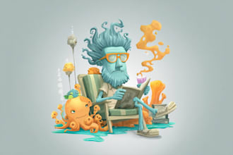 digital illustration cartoon character art