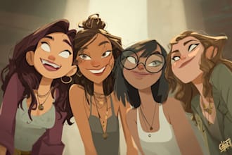 create cartoon character illustration