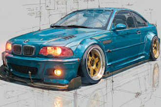 create a car or any vehicle illustrations