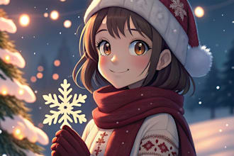 do art  illustration for your  fanart for christmas gift