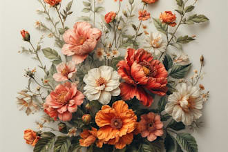 draw a unique and timeless botanical illustration