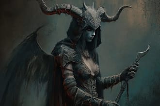 do a creepy and dark horror art illustration