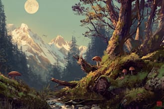 paint stunning landscape illustrations