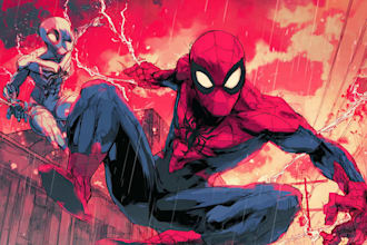 do a superhero comic character art