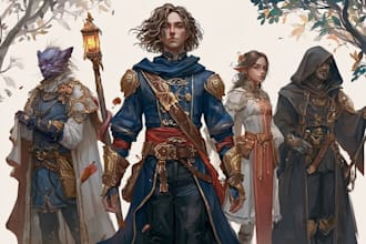 illustrate fantasy characters for dnd campaigns