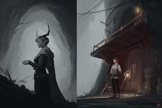 create concept art for indie and mobile games