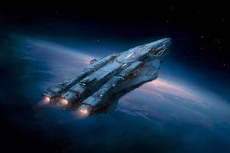 design spaceship, sci fi illustration and sci fi art