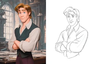 transform your photo into a disney pixar style cartoon