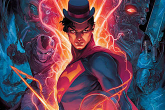 illustrate villain comic book cover art