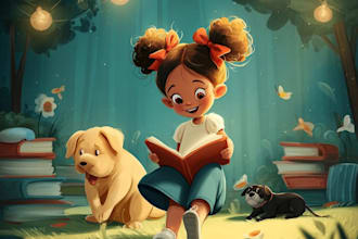 draw children book illustrations and kids cover illustration