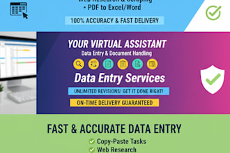 be your expert virtual assistant for copy paste tasks