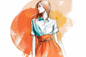 draw a fashion illustration or sketch of clothes