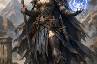 draw dnd art character, creature, game art, sheet