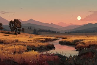 a natural landscape and background illustration