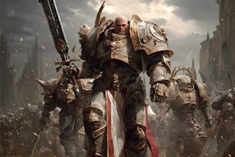 deraing a warhammer 40k character art