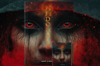 create a horror book cover illustration for your novel