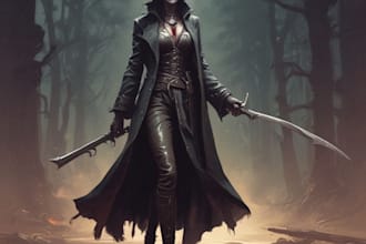 do a fantasy horror and fantasy horror character art