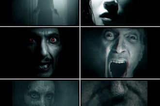 create scary horror clickbait youtube thumbnail
