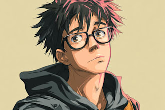 make an anime character portrait in digital art