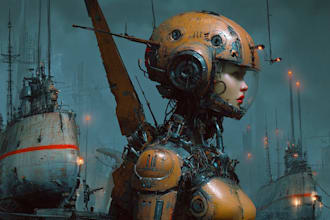 make epic scifi artwork for books, games, and posters