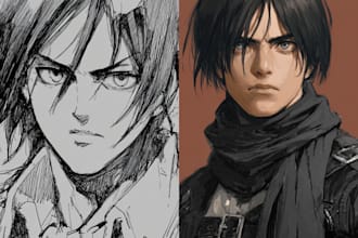 draw anime manga character illustration
