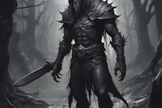 fantasy horror and fantasy horror character art