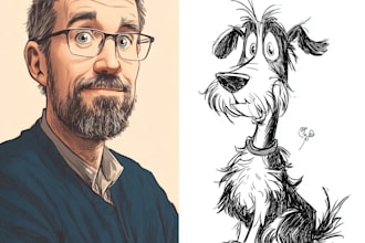 do cute disney cartoon portrait