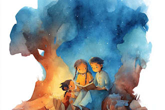 illustrate children book illustration, christian story book