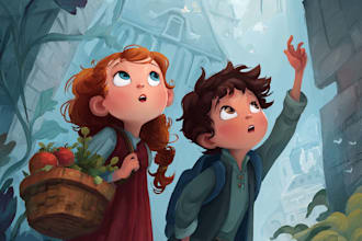 create childrens book illustrations and cover design