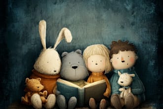christmas children book illustration, bible illustration