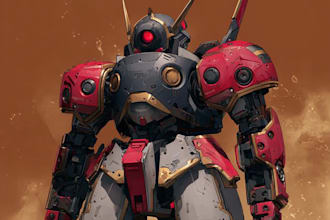 draw your mecha, robot and armored characters