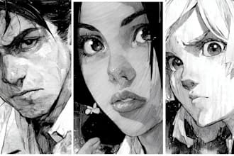 create manga, comic and anime artwork