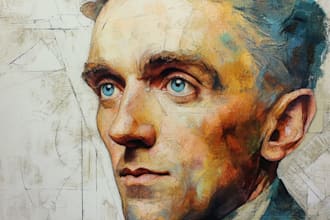 do expressive colorful abstract portraits