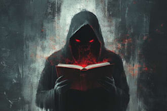 illustrate a cinematic sci fi horror book cover