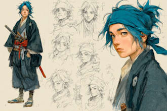 create digital character illustrations