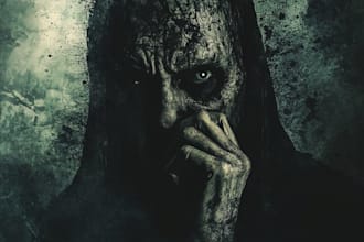 create terrifying horror book cover illustrations