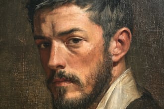 paint a portrait into painting with oil painting
