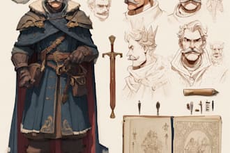 draw 2d character design