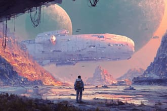 draw scifi illustrations and cyberpunk art