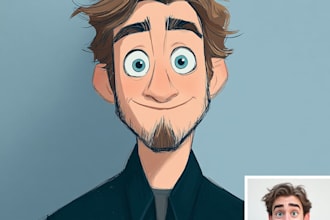 do disney cartoon portrait of you