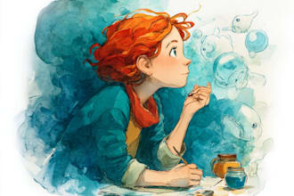 draw watercolour illustration for anything